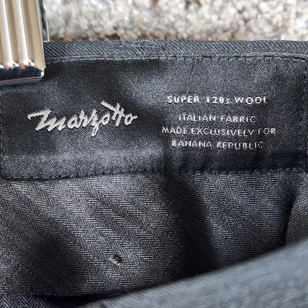 Banana Republic Dress Pants Mens 32x30 Slim Fit Marzotto Super 120s Wool EUC